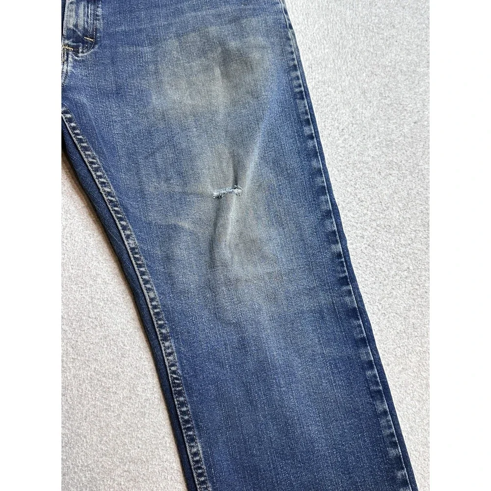 Wrangler Performance Series Straight Jeans Mens 34x30 (36x28) Blue Denim Stretch